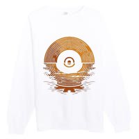 Vinyl Lp Records Sunset Vinyl Premium Crewneck Sweatshirt