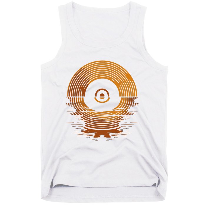 Vinyl Lp Records Sunset Vinyl Tank Top