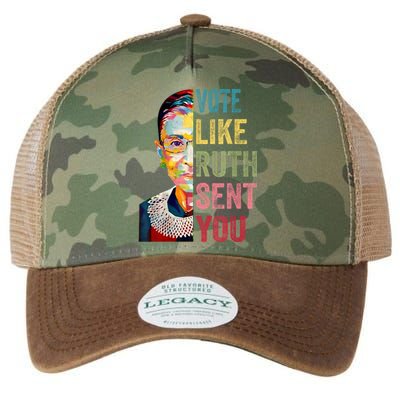 Vote Like Ruth Sent You Feminist Gift Women Legacy Tie Dye Trucker Hat