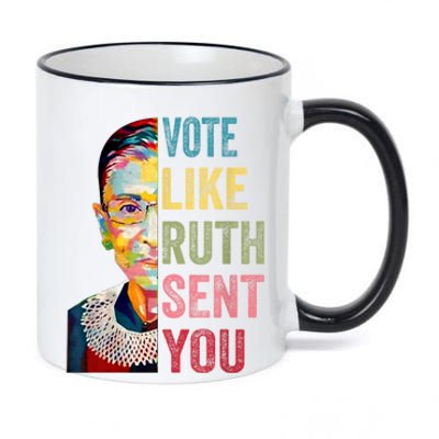 Vote Like Ruth Sent You Feminist Gift Women 11oz Black Color Changing Mug