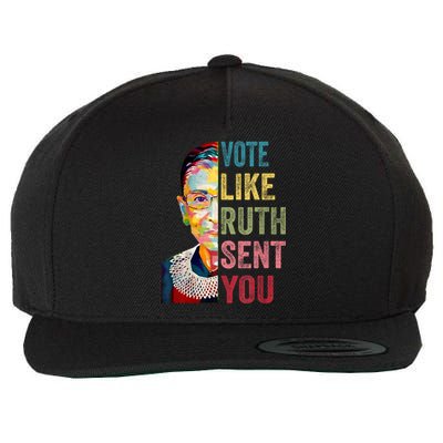 Vote Like Ruth Sent You Feminist Gift Women Wool Snapback Cap