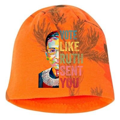 Vote Like Ruth Sent You Feminist Gift Women Kati - Camo Knit Beanie