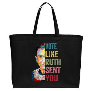 Vote Like Ruth Sent You Feminist Gift Women Cotton Canvas Jumbo Tote