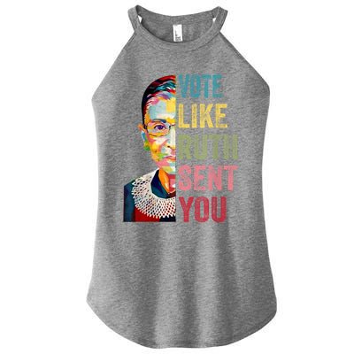 Vote Like Ruth Sent You Feminist Gift Women Women’s Perfect Tri Rocker Tank