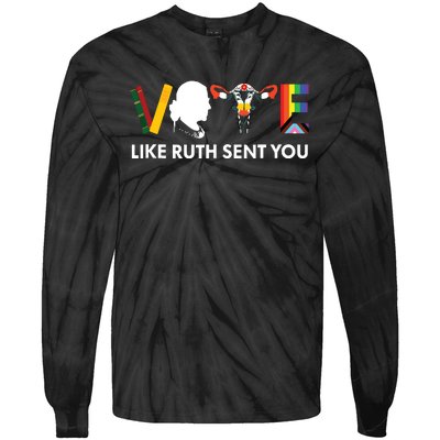 Vote Like Ruth Sent You Uterus Feminist Lgbt Tank Top Tie-Dye Long Sleeve Shirt