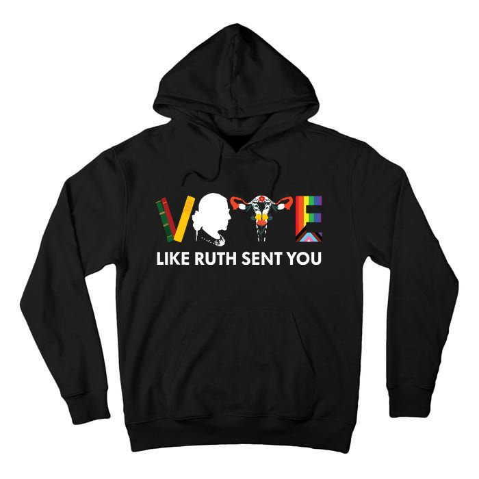 Vote Like Ruth Sent You Uterus Feminist Lgbt Tank Top Tall Hoodie