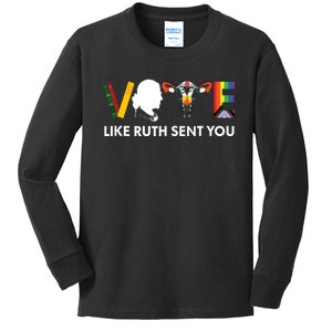 Vote Like Ruth Sent You Uterus Feminist Lgbt Tank Top Kids Long Sleeve Shirt