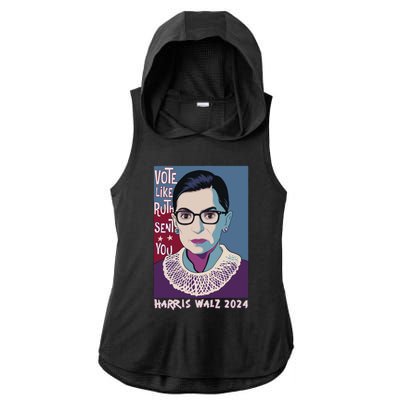 Vote Like Ruth Sent You! Vote For Women Rights Kamala 2024 Ladies PosiCharge Tri-Blend Wicking Draft Hoodie Tank