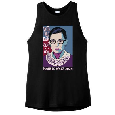 Vote Like Ruth Sent You! Vote For Women Rights Kamala 2024 Ladies PosiCharge Tri-Blend Wicking Tank