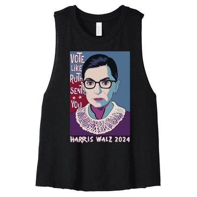 Vote Like Ruth Sent You! Vote For Women Rights Kamala 2024 Women's Racerback Cropped Tank