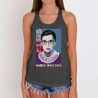 Vote Like Ruth Sent You! Vote For Women Rights Kamala 2024 Women's Knotted Racerback Tank