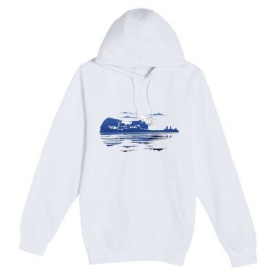 Violin Lake Reflections Violinist Premium Pullover Hoodie