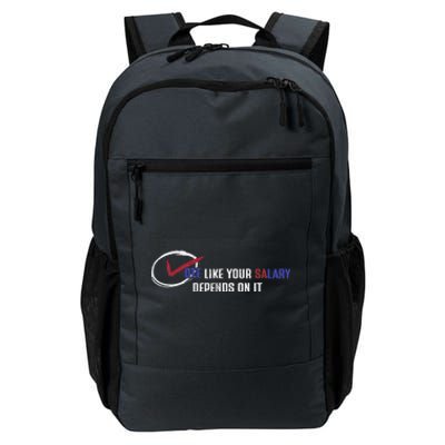 Vote Like Salary Depends On It Retro Funny Election 2024 Daily Commute Backpack