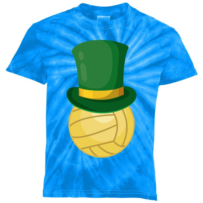 Volleyball Leprechaun St Patrick's Day Sport Funny Gift Kids Tie-Dye T-Shirt