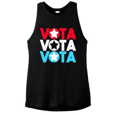 Vota Latinos Spanish Vote November Anti Trump Election Ladies PosiCharge Tri-Blend Wicking Tank