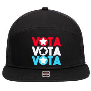 Vota Latinos Spanish Vote November Anti Trump Election 7 Panel Mesh Trucker Snapback Hat