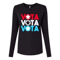 Vota Latinos Spanish Vote November Anti Trump Election Womens Cotton Relaxed Long Sleeve T-Shirt