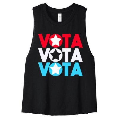 Vota Latinos Spanish Vote November Anti Trump Election Women's Racerback Cropped Tank