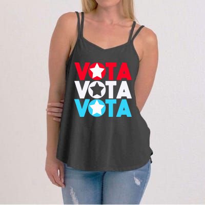 Vota Latinos Spanish Vote November Anti Trump Election Women's Strappy Tank