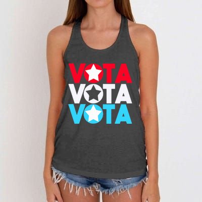 Vota Latinos Spanish Vote November Anti Trump Election Women's Knotted Racerback Tank