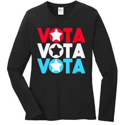 Vota Latinos Spanish Vote November Anti Trump Election Ladies Long Sleeve Shirt