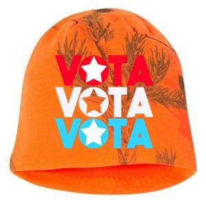 Vota Latinos Spanish Vote November Anti Trump Election Kati - Camo Knit Beanie