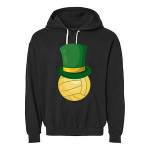 Volleyball Leprechaun St Patrick's Day Sport Funny Gift Garment-Dyed Fleece Hoodie