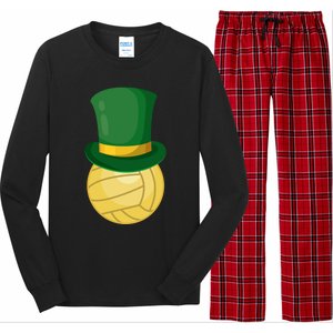 Volleyball Leprechaun St Patrick's Day Sport Funny Gift Long Sleeve Pajama Set