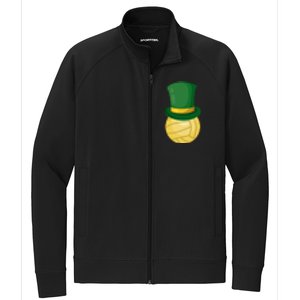 Volleyball Leprechaun St Patrick's Day Sport Funny Gift Stretch Full-Zip Cadet Jacket