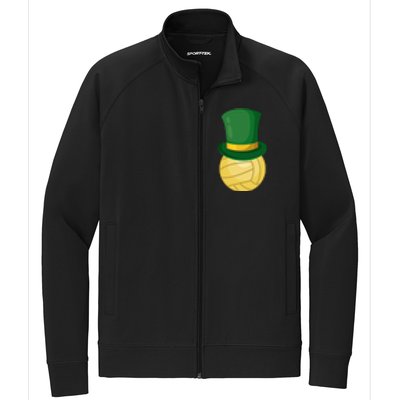 Volleyball Leprechaun St Patrick's Day Sport Funny Gift Stretch Full-Zip Cadet Jacket