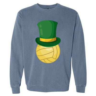 Volleyball Leprechaun St Patrick's Day Sport Funny Gift Garment-Dyed Sweatshirt