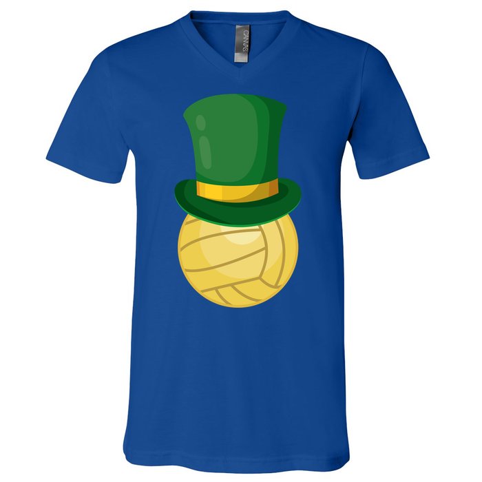 Volleyball Leprechaun St Patrick's Day Sport Funny Gift V-Neck T-Shirt