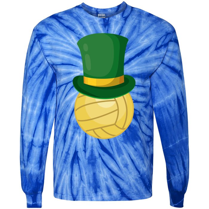 Volleyball Leprechaun St Patrick's Day Sport Funny Gift Tie-Dye Long Sleeve Shirt