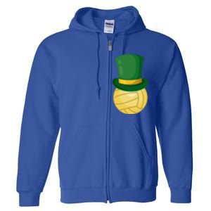 Volleyball Leprechaun St Patrick's Day Sport Funny Gift Full Zip Hoodie