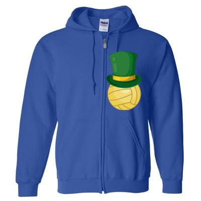 Volleyball Leprechaun St Patrick's Day Sport Funny Gift Full Zip Hoodie