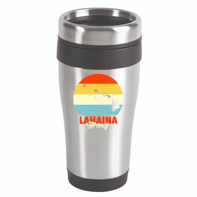 Vintage Lahaina Strong Gift Pray For Maui 16oz Travel Tumbler