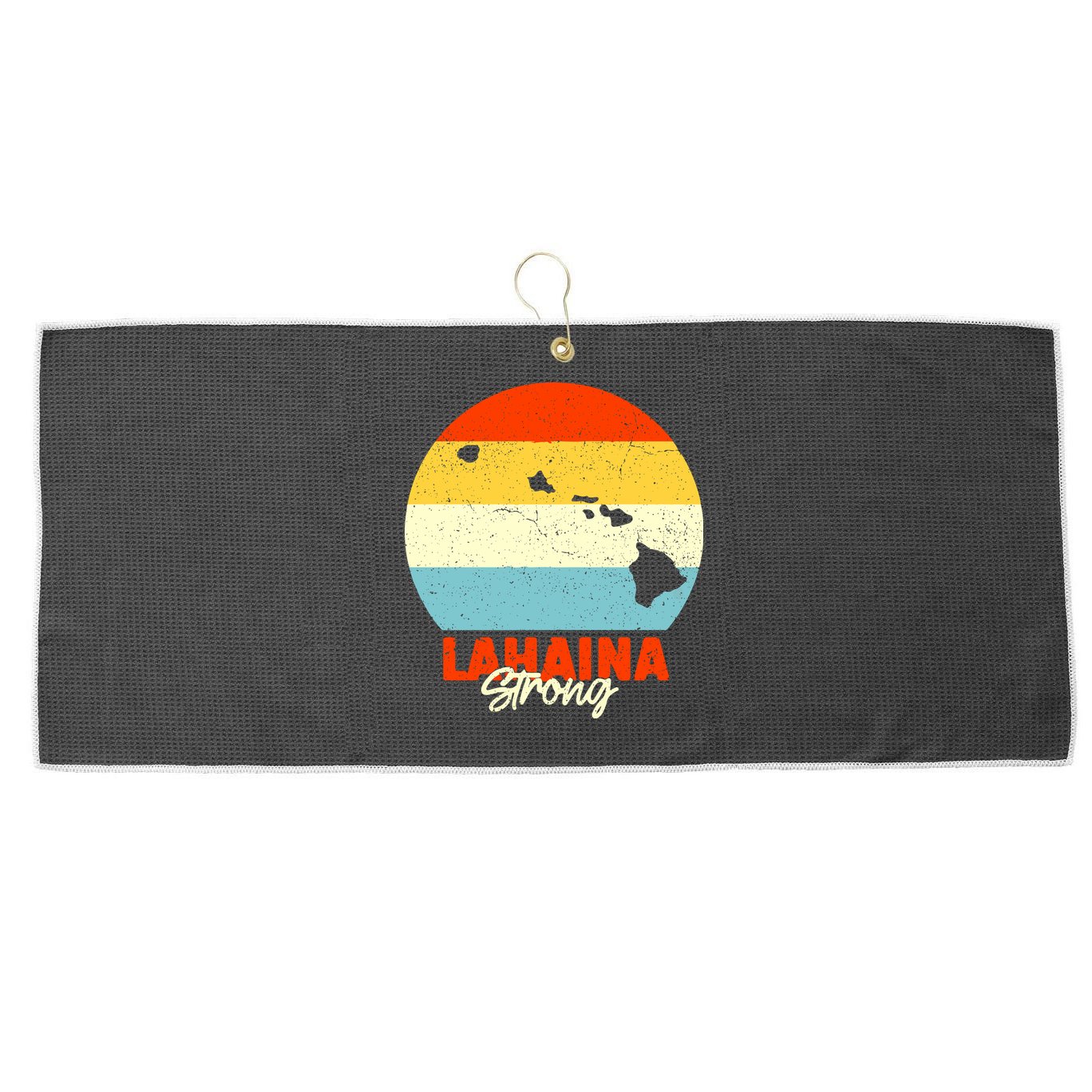 Vintage Lahaina Strong Gift Pray For Maui Large Microfiber Waffle Golf Towel