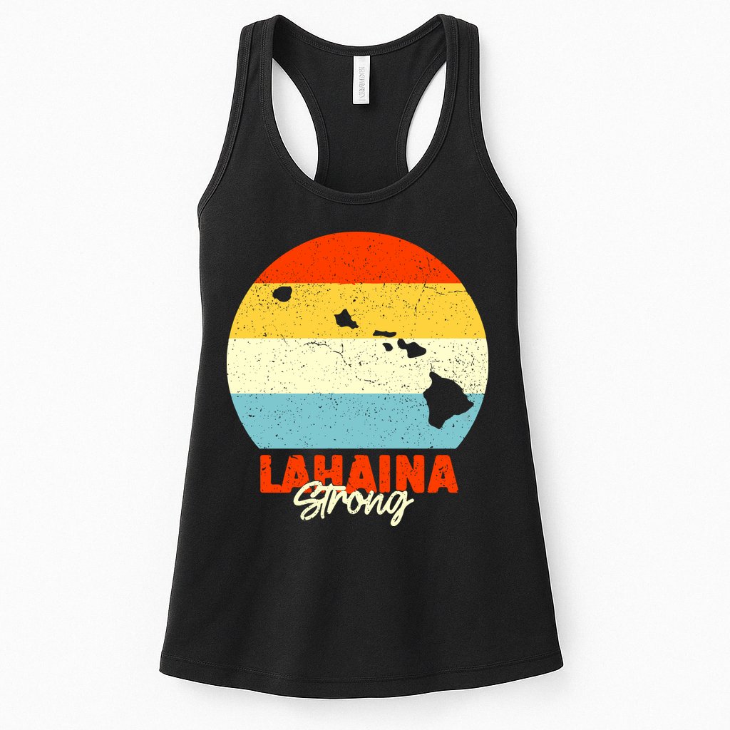 Vintage Lahaina Strong Gift Pray For Maui Womens Tank Top