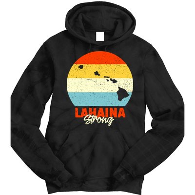 Vintage Lahaina Strong Gift Pray For Maui Tie Dye Hoodie