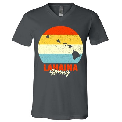 Vintage Lahaina Strong Gift Pray For Maui V-Neck T-Shirt