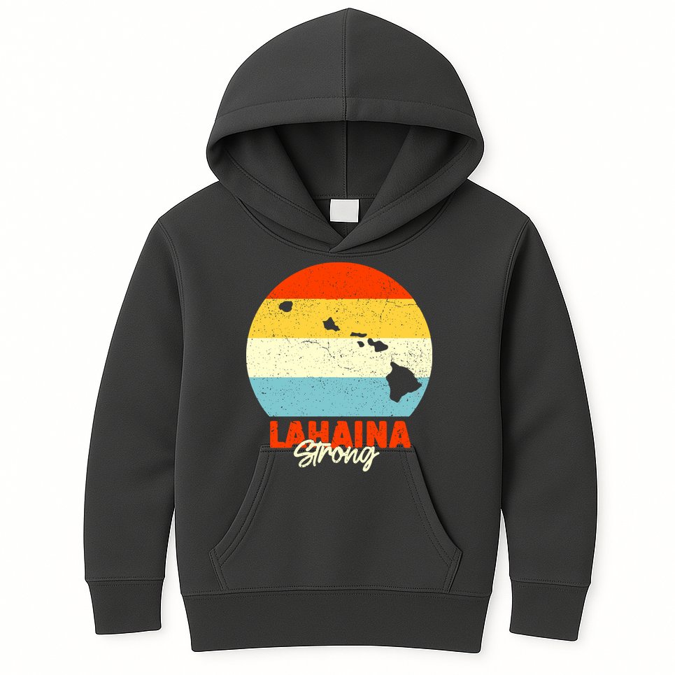 Vintage Lahaina Strong Gift Pray For Maui Kids Hoodie