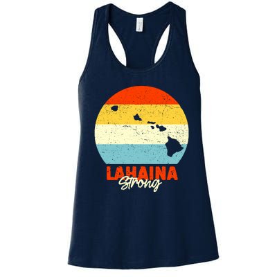 Vintage Lahaina Strong Gift Pray For Maui Women's Racerback Tank