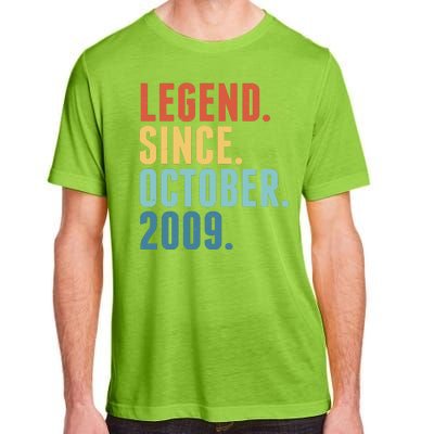 Vintage Legend Since October 2009 Birthday Adult ChromaSoft Performance T-Shirt