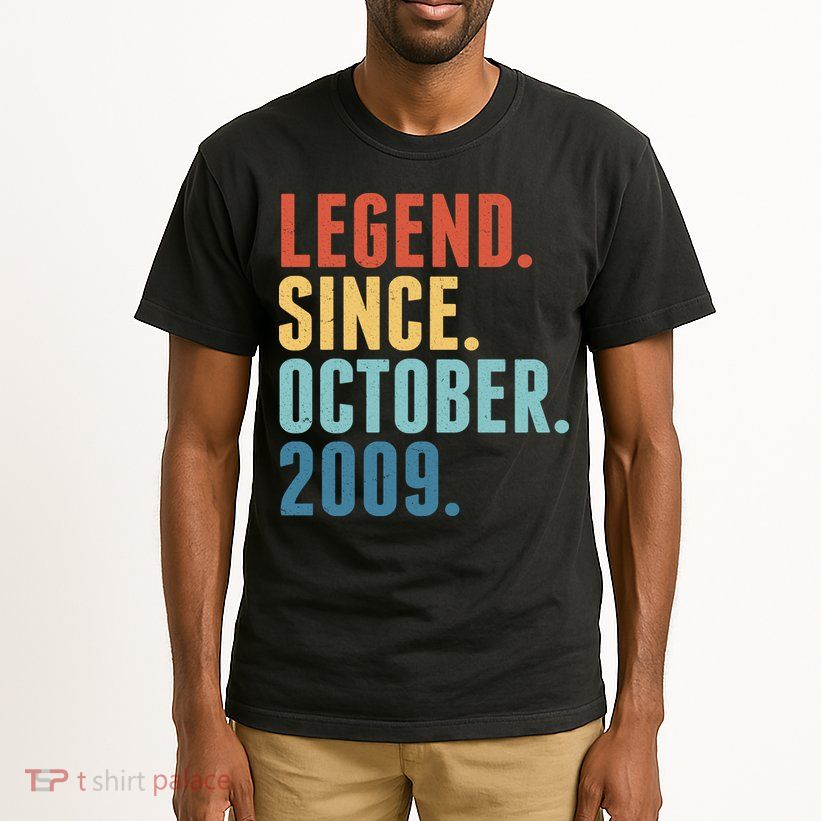 Vintage Legend Since October 2009 Birthday Tall T-Shirt