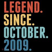 Vintage Legend Since October 2009 Birthday Tall T-Shirt