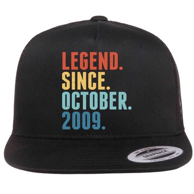 Vintage Legend Since October 2009 Birthday Flatbill Hat