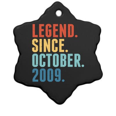 Vintage Legend Since October 2009 Birthday Ceramic Star Ornament