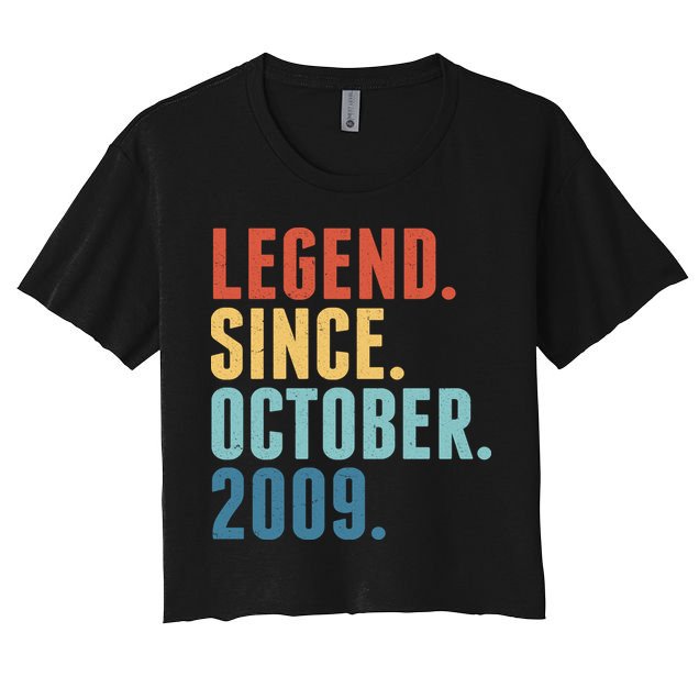 Vintage Legend Since October 2009 Birthday Crop Top