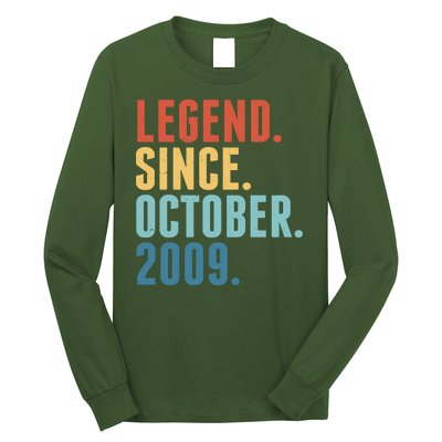 Vintage Legend Since October 2009 Birthday Long Sleeve Shirt