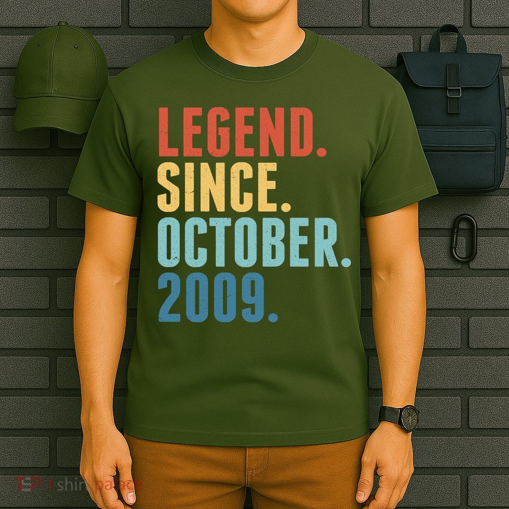 Vintage Legend Since October 2009 Birthday T-Shirt
